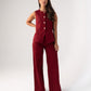 Love Laura Straight Leg Jeans In Burgundy