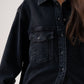 Love Laura Denim Shacket In Black Wash