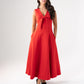 Love Laura Forever Bow Midi Dress In Red