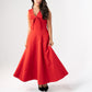 Love Laura Forever Bow Midi Dress In Red