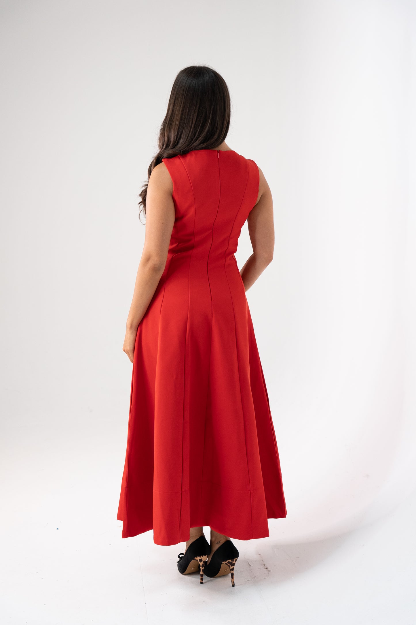 Love Laura Forever Bow Midi Dress In Red