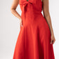 Love Laura Forever Bow Midi Dress In Red