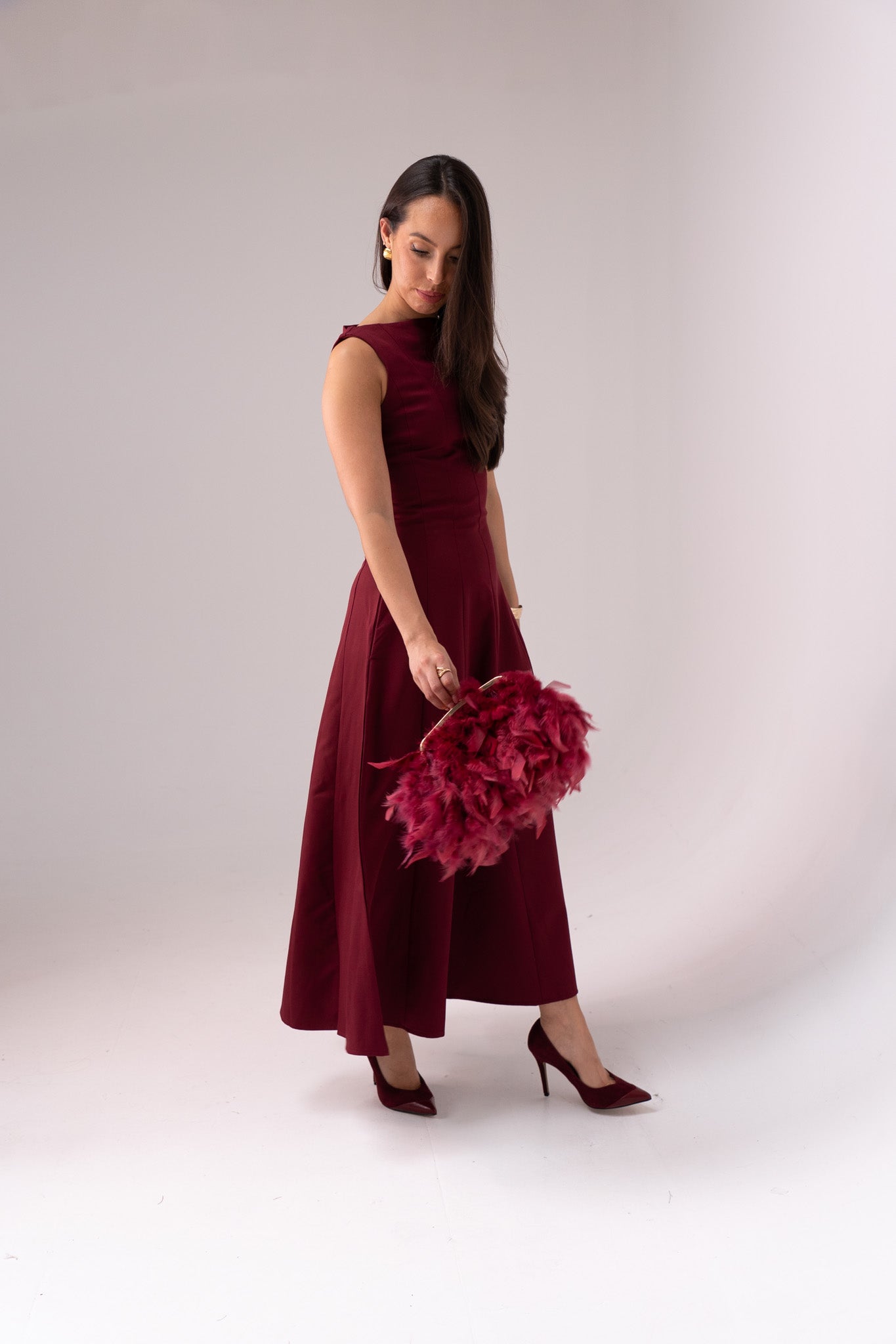 Love Laura Forever Dress In Burgundy