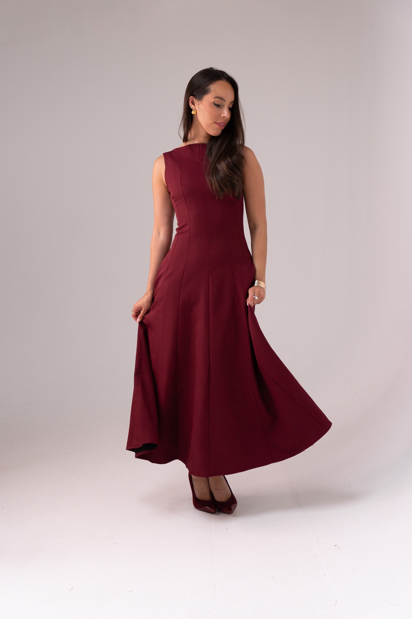 Love Laura Forever Dress In Burgundy
