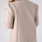 Love Laura Pinstripe Mandarin Collar Blazer In Sand