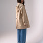 Love Laura Hooded Trench Coat In Neutral