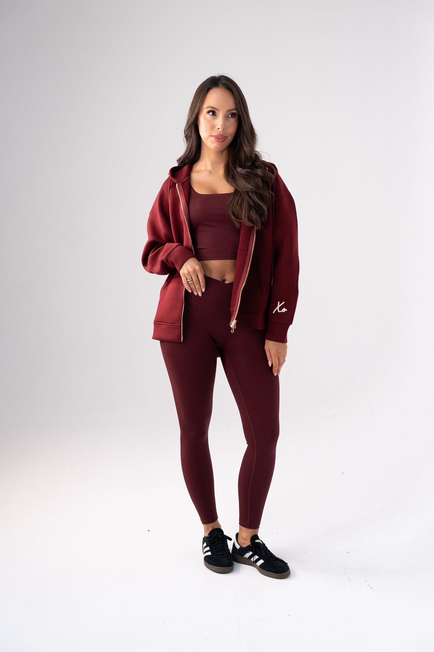 Love Laura Hoodie In Burgundy