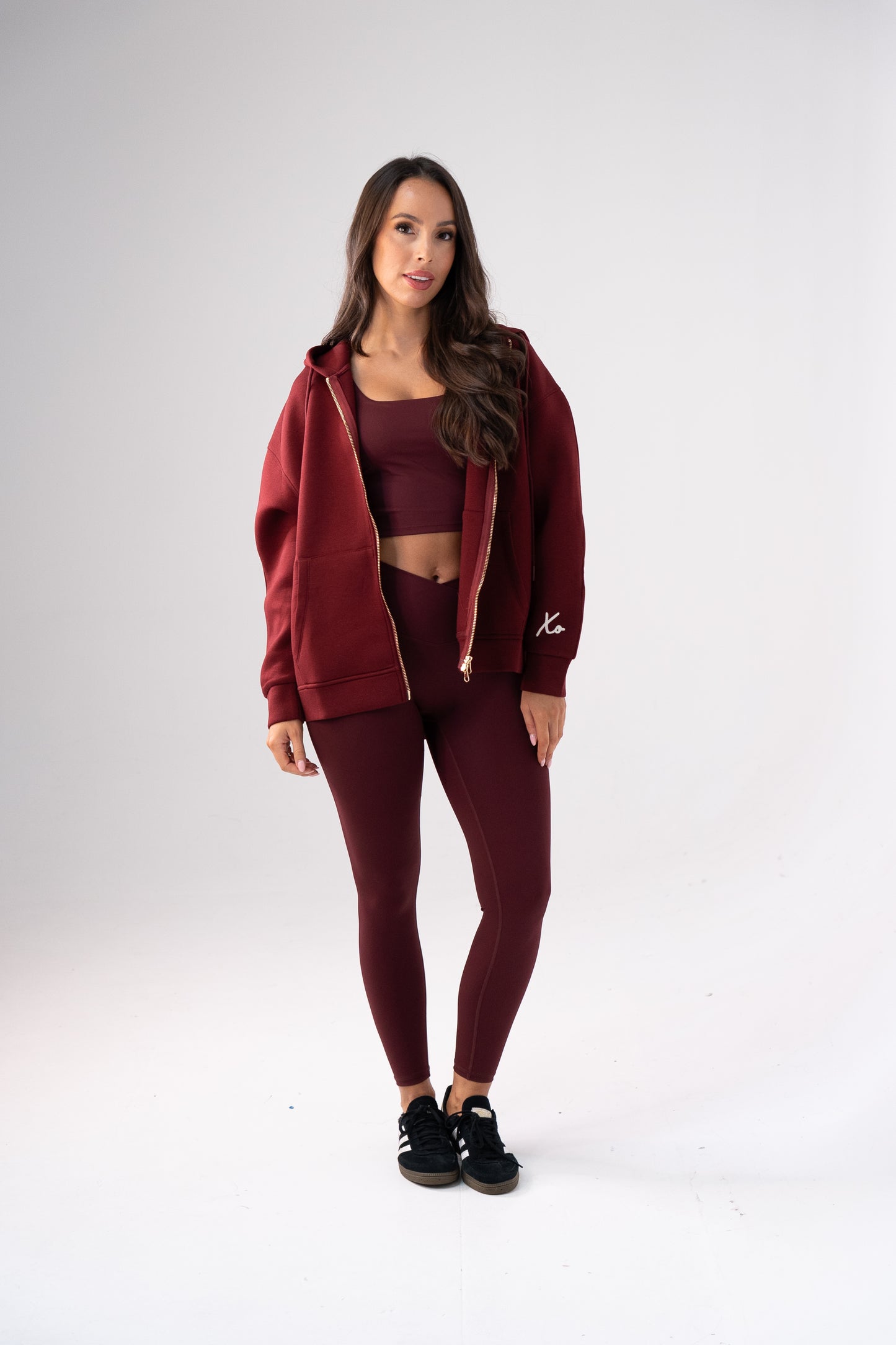 Love Laura Hoodie In Burgundy