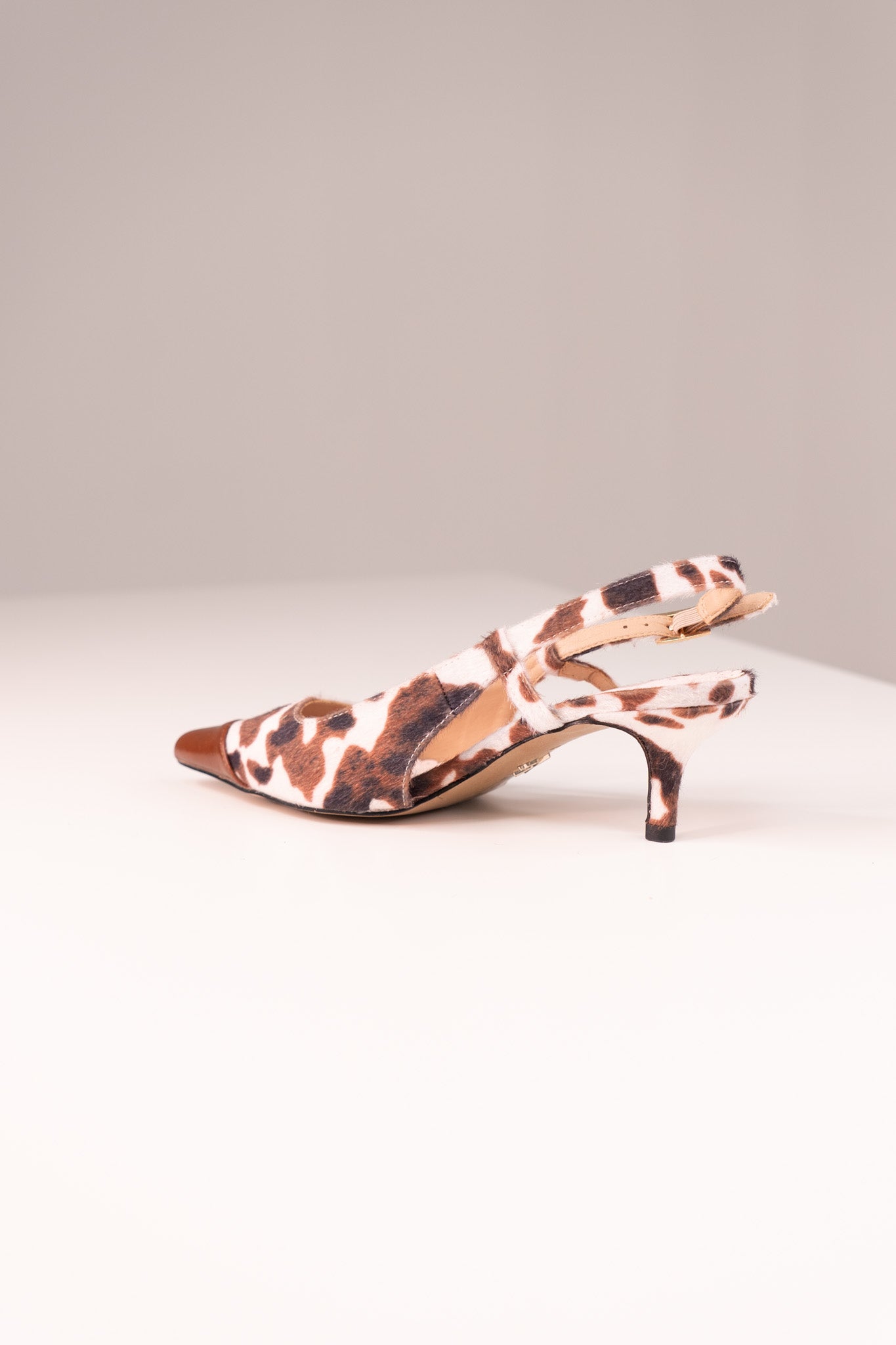 Love Laura Kitten Heel In Cow Print