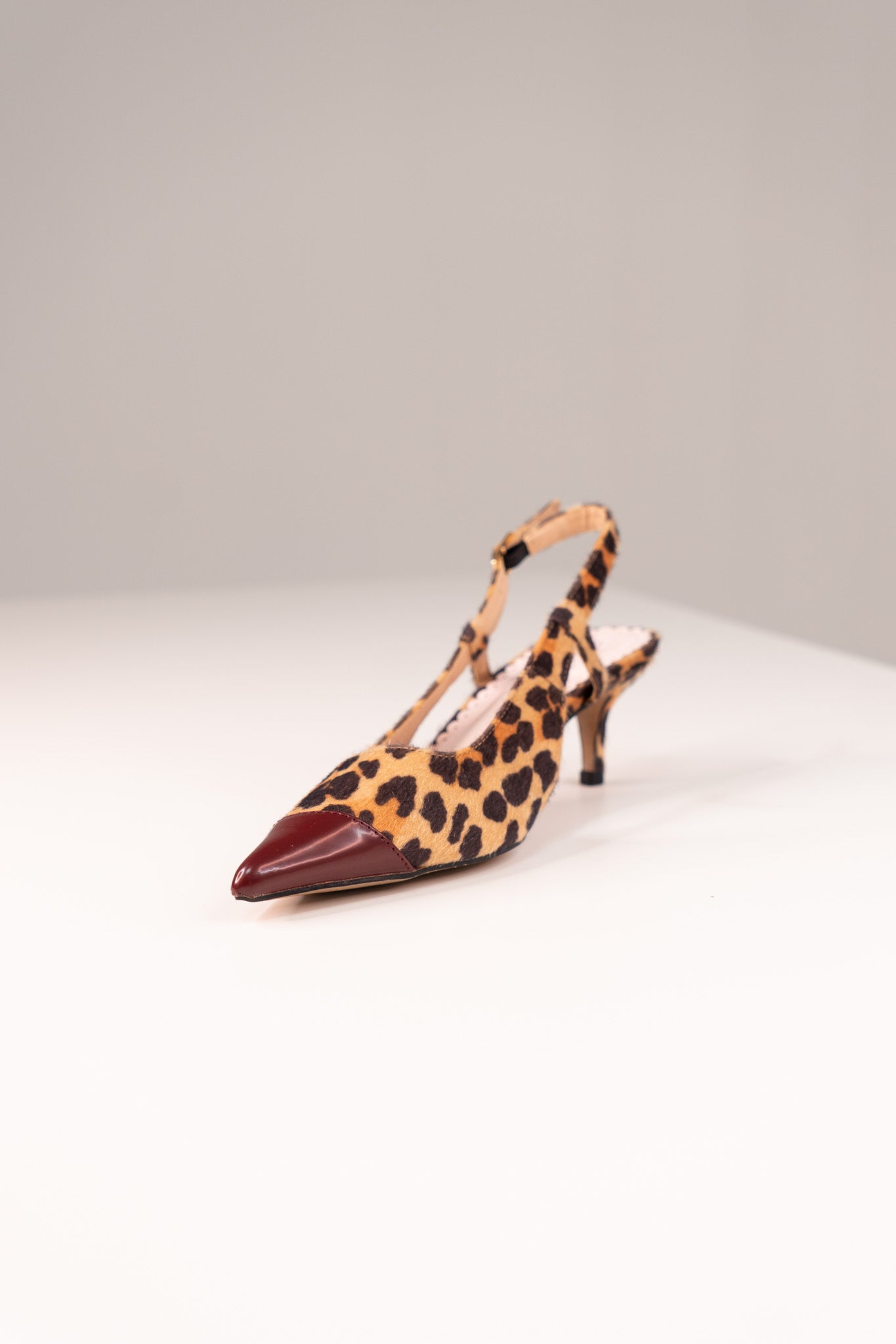 Love Laura Kitten Heel In Leopard Print