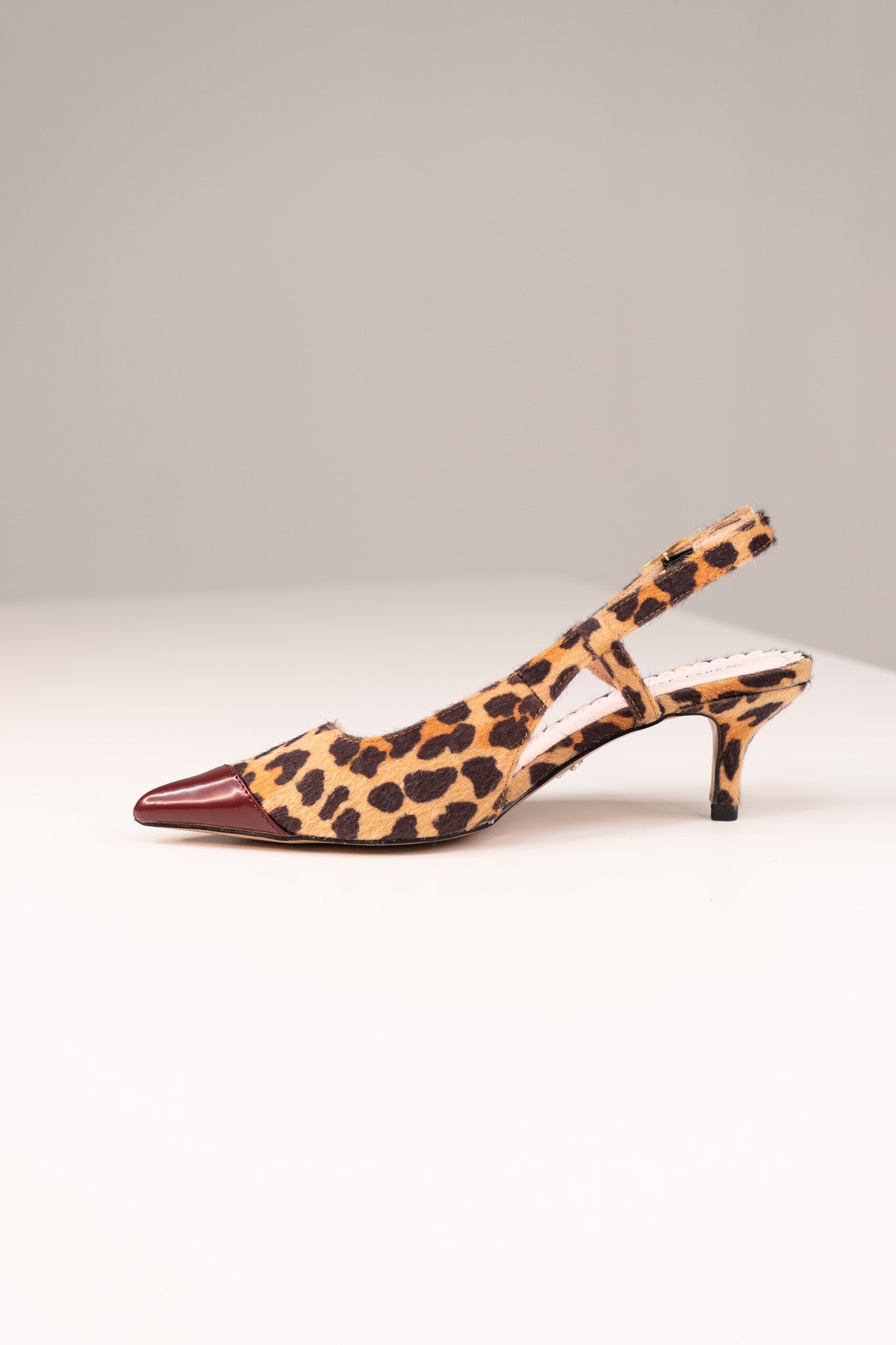 Love Laura Kitten Heel In Leopard Print