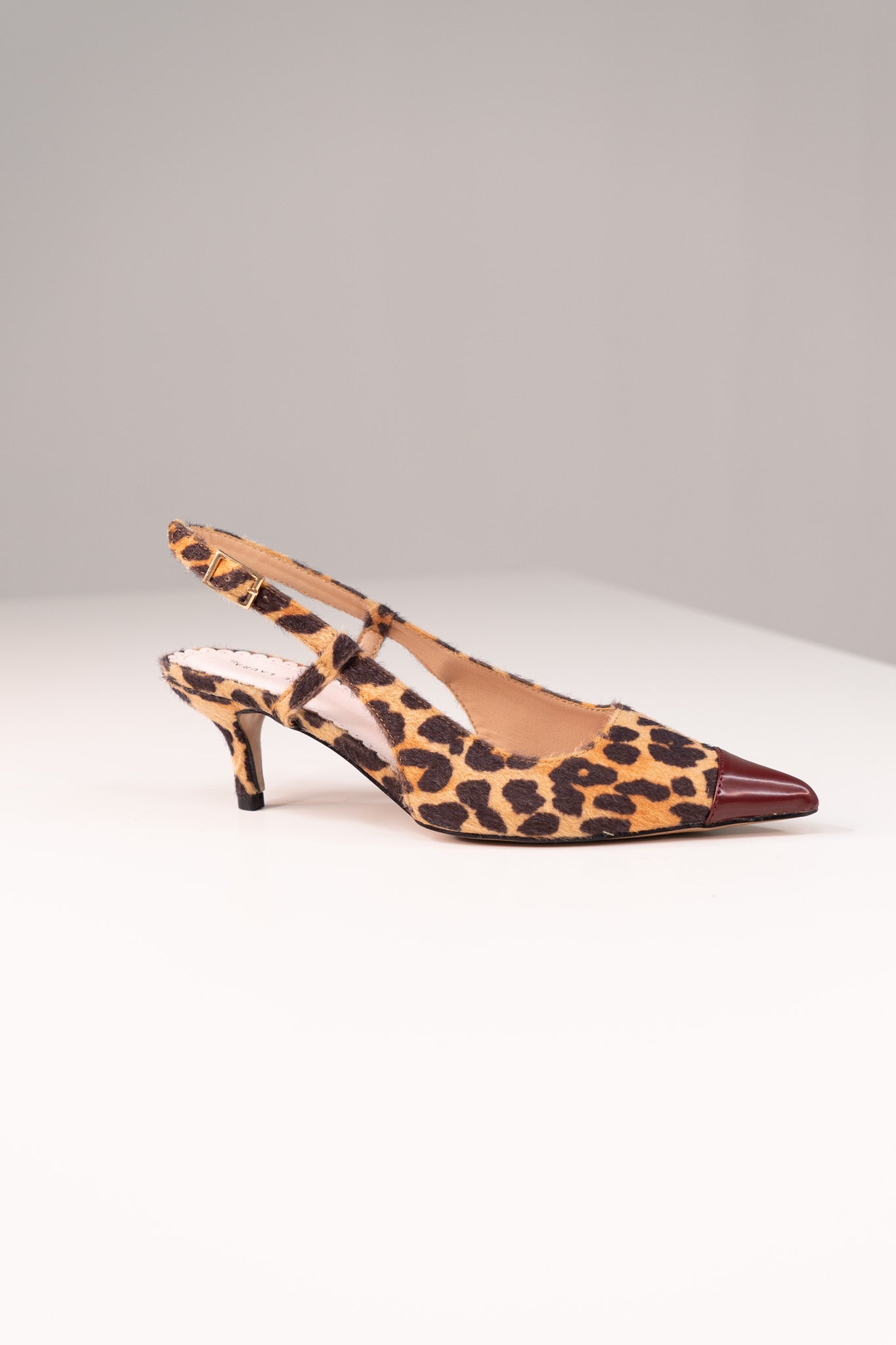 Love Laura Kitten Heel In Leopard Print