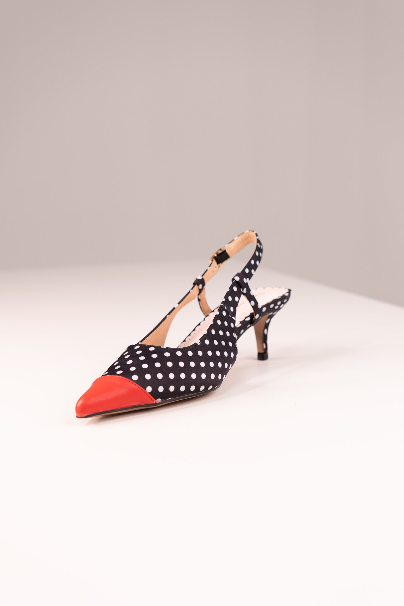 Love Laura Kitten Heel In Polka Dot