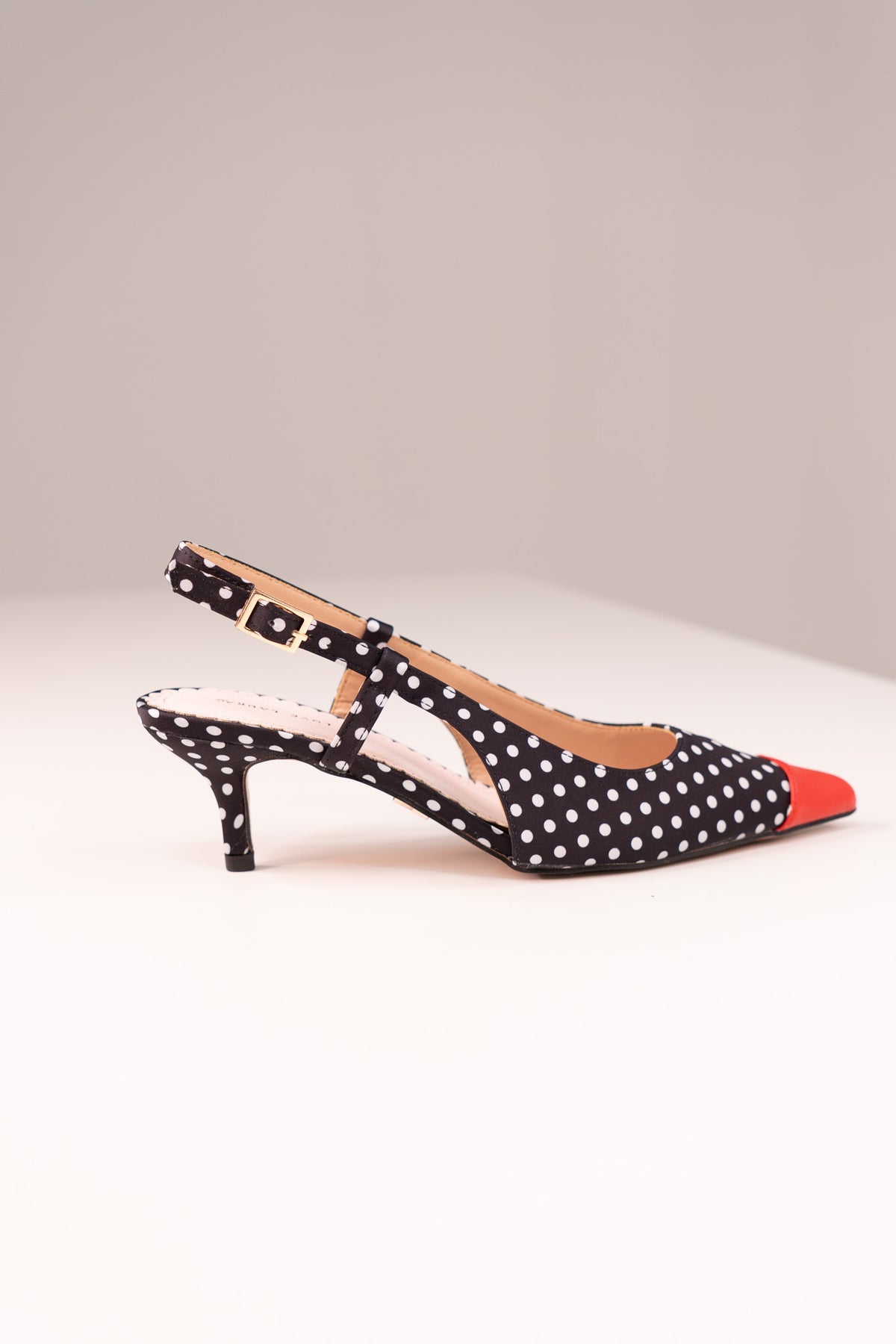 Love Laura Kitten Heel In Polka Dot