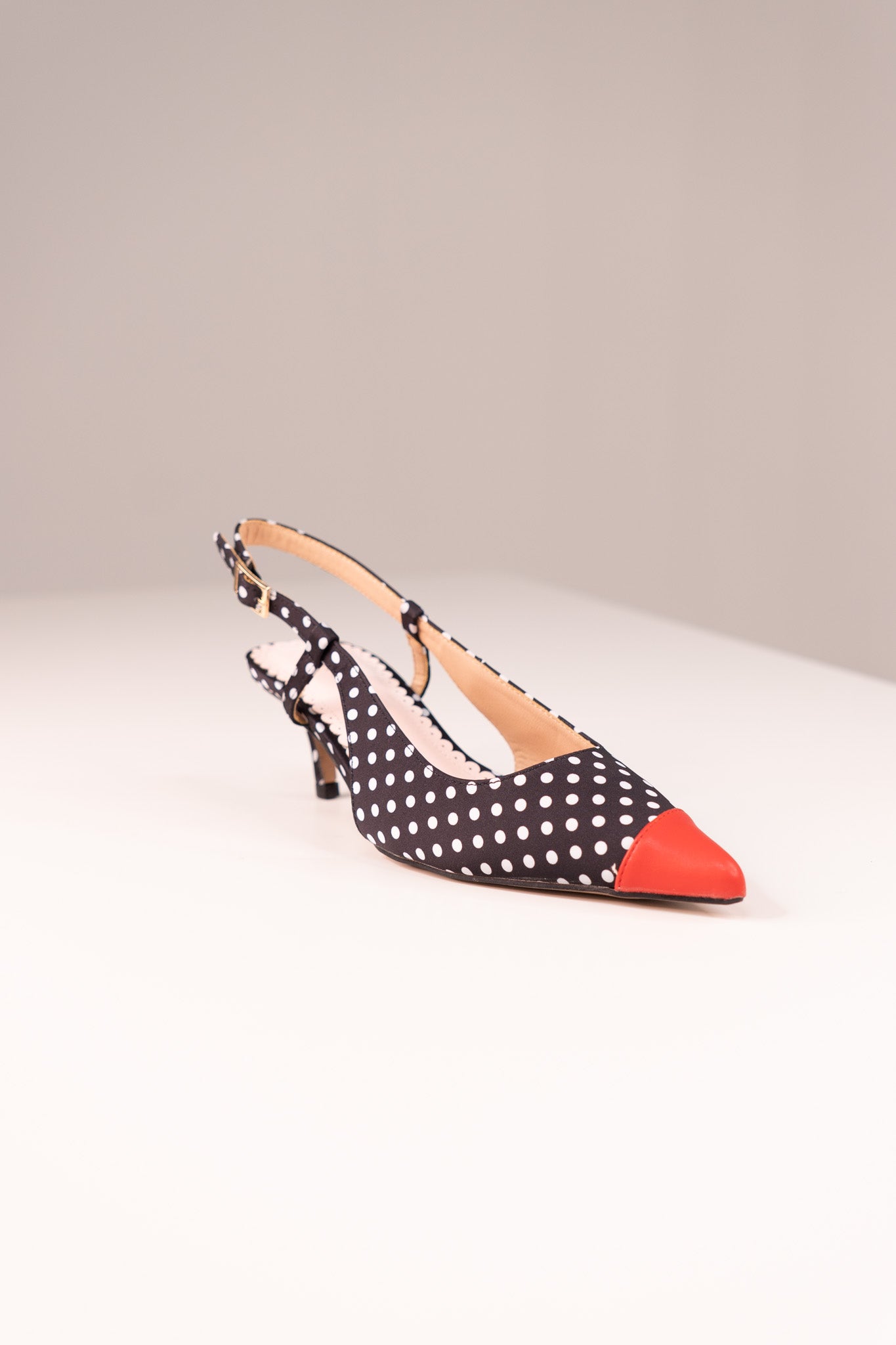 Love Laura Kitten Heel In Polka Dot