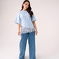 Love Laura Lace Trim T-Shirt In Blue