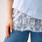 Love Laura Lace Trim T-Shirt In Blue