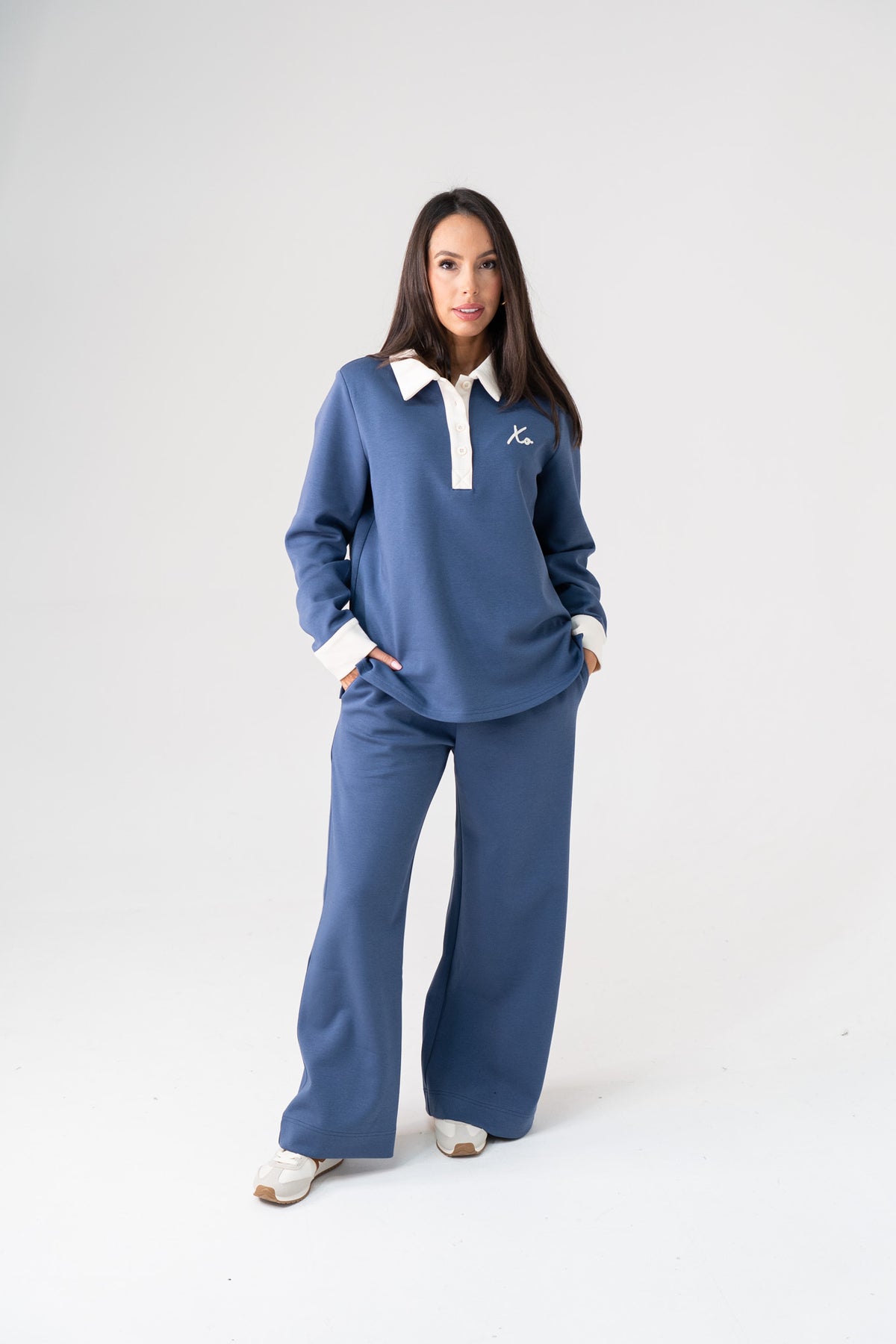 Love Laura Leisure Rugby Top In Blue