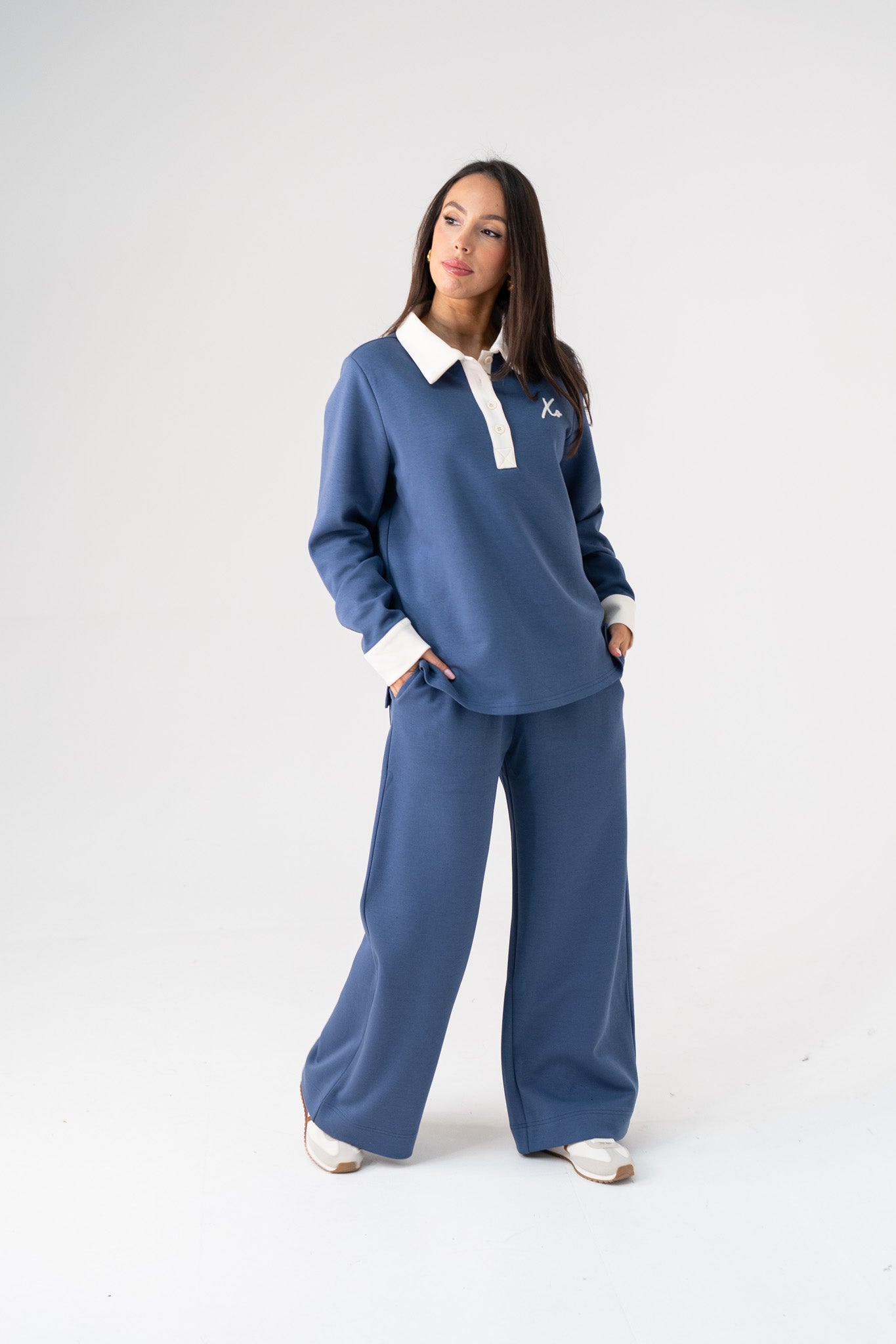 Love Laura Leisure Rugby Top In Blue