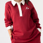 Love Laura Leisure Rugby Top In Dark Red