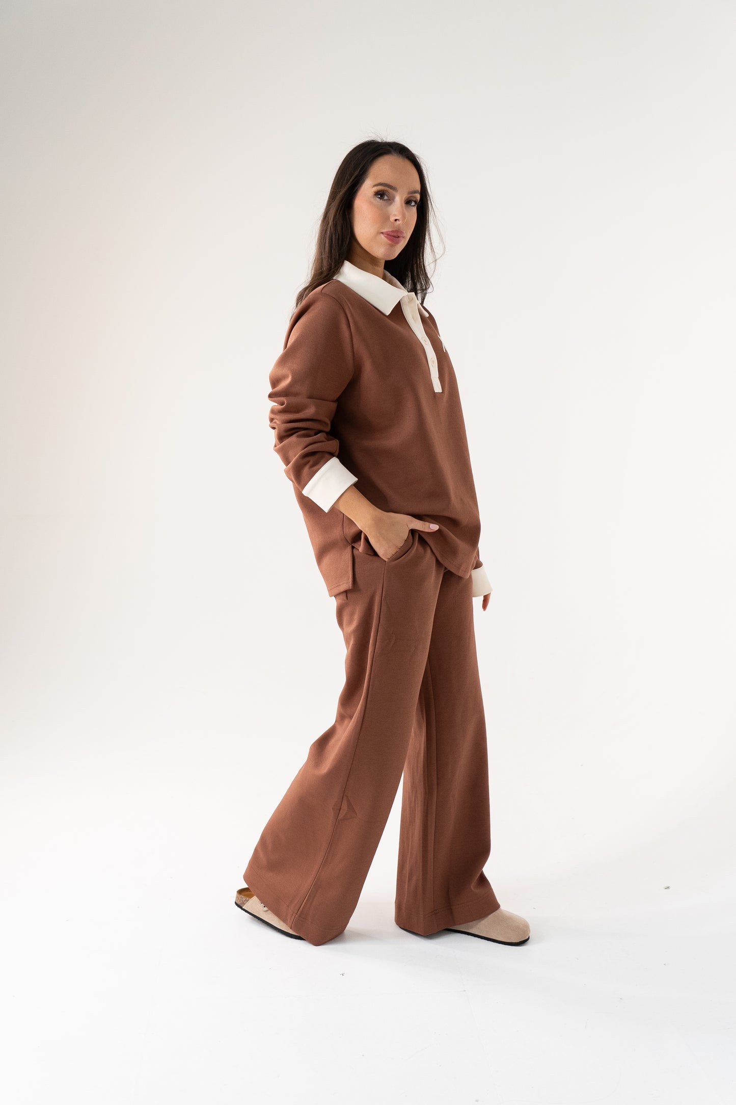 Love Laura Leisure Trousers In Tan
