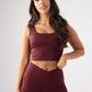 Love Laura Leisure Top In Burgundy