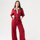 Love Laura Leisure Trousers In Dark Red