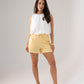 Love Laura Linen Shorts In Lemon