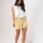 Love Laura Linen Shorts In Lemon
