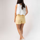 Love Laura Linen Shorts In Lemon