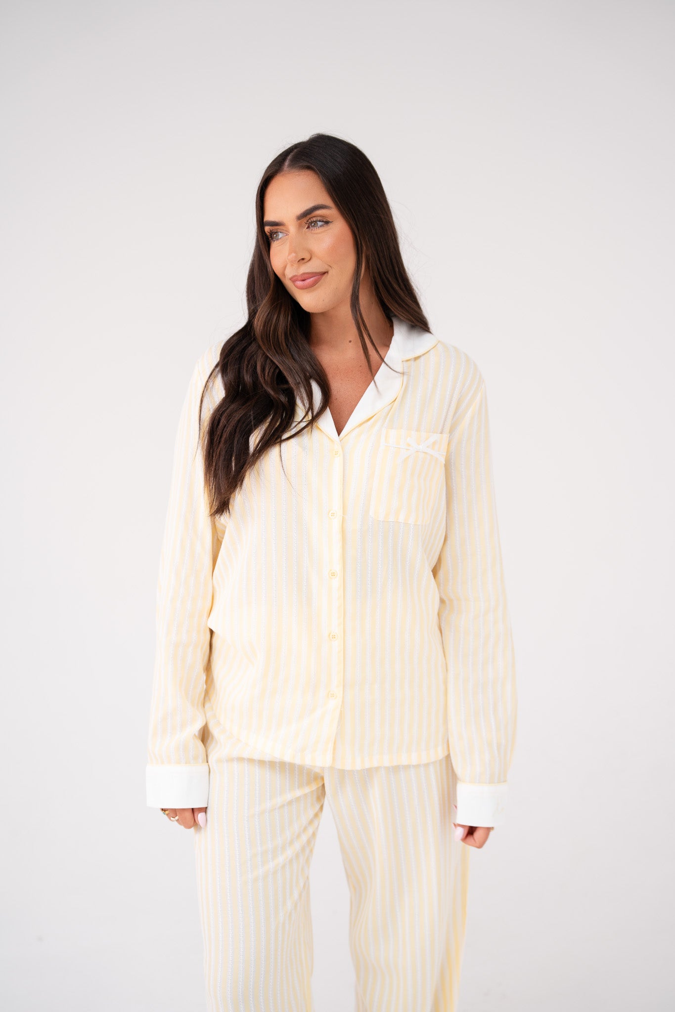 Love Laura Pyjamas In Lemon Stripe