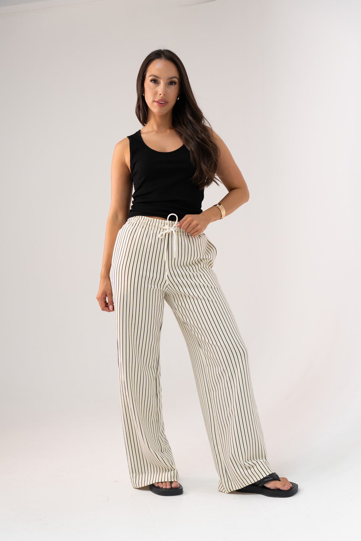 Love Laura Luxe Trousers In Pinstripe
