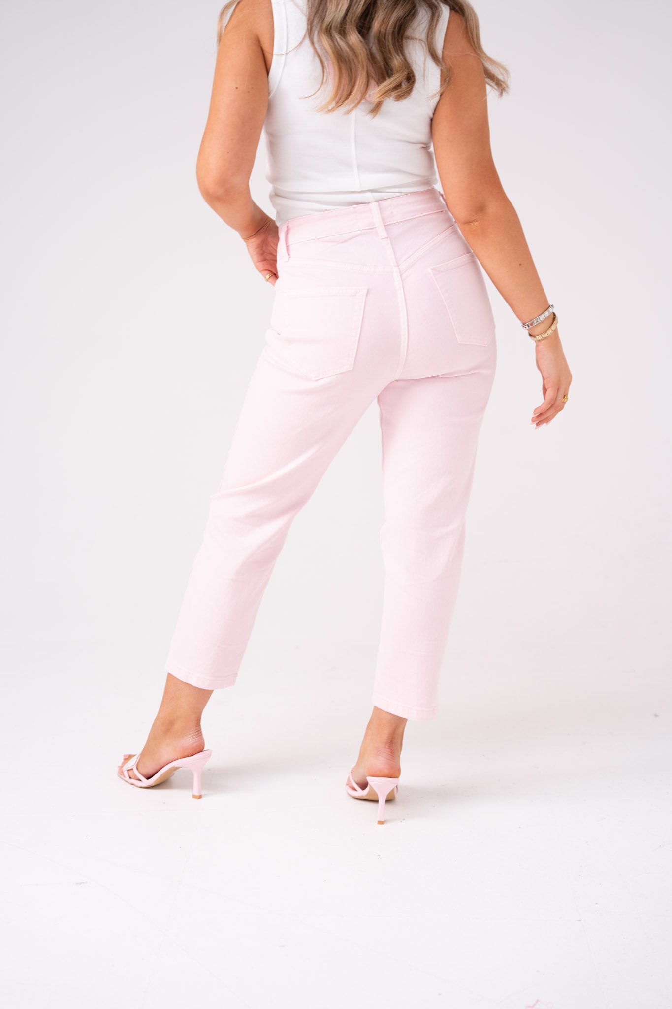 Love Laura Mom Jeans In Pink