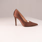 Love Laura Pearl Detail Heel In Chocolate