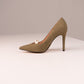 Love Laura Pearl Detail Heel In Khaki