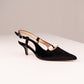 Love Laura Pearl Detail Kitten Heel In Black