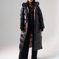 Love Laura Pink Lined Puffa Coat In Black