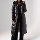 Love Laura Pink Lined Puffa Coat In Black