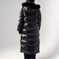 Love Laura Pink Lined Puffa Coat In Black