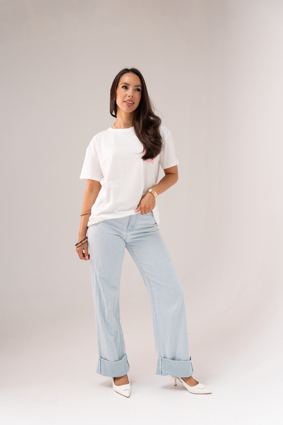 Love Laura Summer Turn Up In Pinstripe