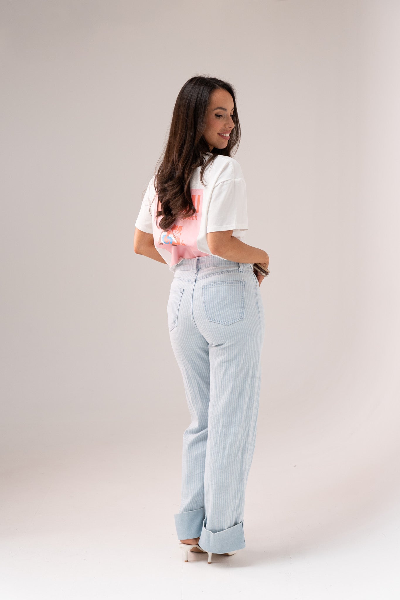 Love Laura Summer Turn Up In Pinstripe