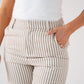 Love Laura Pinstripe Trousers In Olive