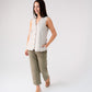 Love Laura Pinstripe Waistcoat In Olive