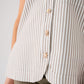 Love Laura Pinstripe Waistcoat In Olive