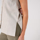 Love Laura Pinstripe Waistcoat In Olive