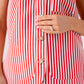Love Laura Pinstripe Waistcoat In Red