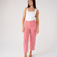 Love Laura Pinstripe Trousers In Red