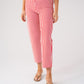 Love Laura Pinstripe Trousers In Red