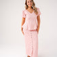 Love Laura Puff Sleeve Polka Dot Top In Pink
