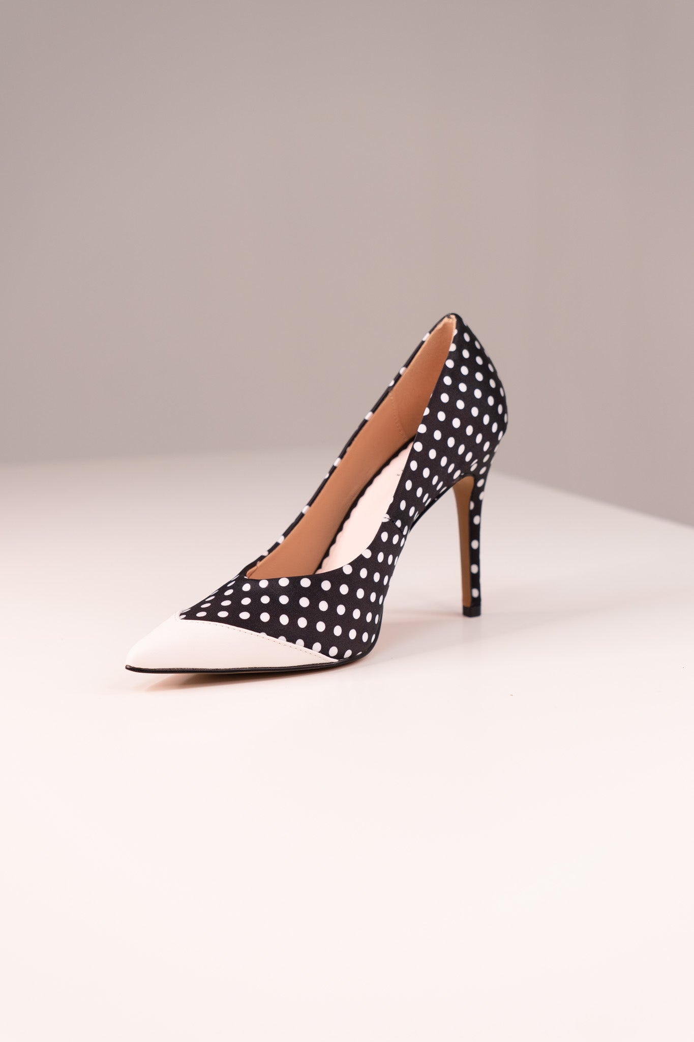 Love Laura Polka Dot Heel In Monochrome